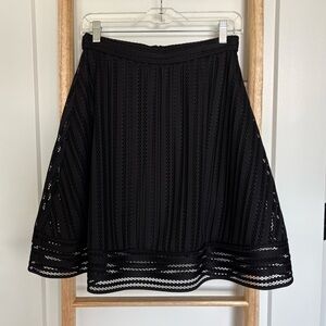 NWT J. Crew Black Eyelet A-Line Skirt